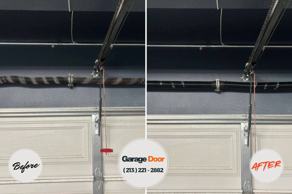 Before and after: garage door repair Fort Stewart, GA